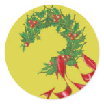Christmas Wreath Gold Stickers