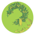 Christmas Wreath Green Stickers