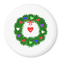 Christmas Wreath of Hearts magnets by Peerdrops Christmas Wreath of Hearts magnets