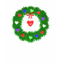 Christmas Wreath of Hearts t-shirts by Peerdrops Christmas Wreath of Hearts t-shirts