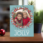 Christmas Wreath Photo Postcard