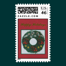 Christmas Wreath postage by klocke Christmas Wreath postage