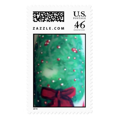 Christmas wreath postage