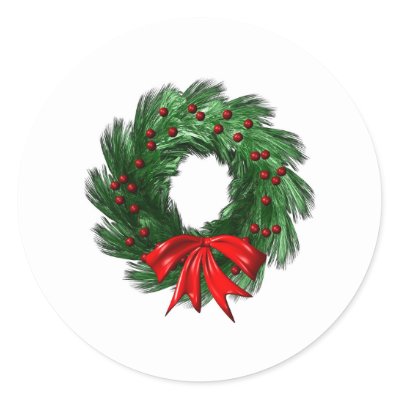 Christmas  Wreath stickers
