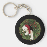 Christmas Wreath with Bear Key Chains