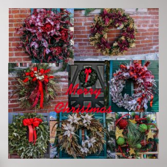 Christmas Wreaths Poster