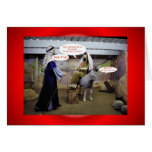 Christmas Xmas VIRGIN MARY AND JOSEPH IN BARN Greeting Card