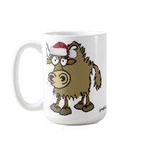 Christmas Yak mugs by graphicdoodles Christmas Yak mugs