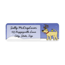Christmas Yellow Lab Custom Return Address Label