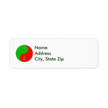 Christmas Yin Yang Custom Return Address Labels