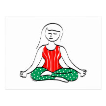 Christmas Yoga Postcard