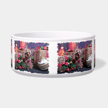 Christmas - Yorkie - Chase Pet Water Bowl