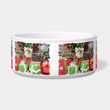 Christmas - Yorkie - Keesha Pet Water Bowls