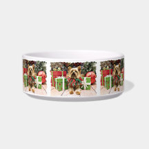 Christmas - Yorkie - Max Pet Food Bowls