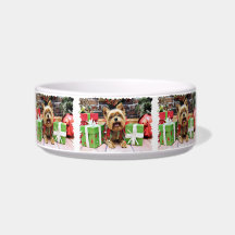 Christmas - Yorkie - Sunny Cat Water Bowls