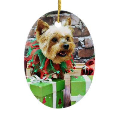 Christmas - Yorkie - Willie Christmas Ornament