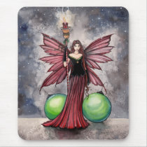 Christmas Yule Fairy Mousepad by Molly Harrison by robmolily Christmas Yule Fairy Mousepad by Molly Harrison