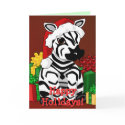 Christmas Zebra Card by Customizables Christmas Zebra Card