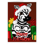Christmas Zebra Card