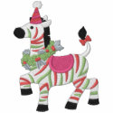 Christmas Zebra embroidered shirts by Embroidery4U Christmas Zebra embroidered shirts