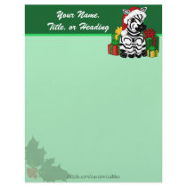 Christmas Zebra Letterhead