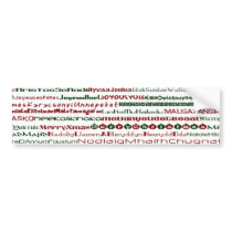 ChristmasAroundTheWorld TextDesign BumperSticker