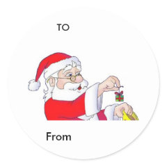 christmasgift, TO, From Round Stickers