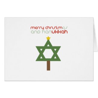 CHRISTMUKKAH TREE GREETING CARD