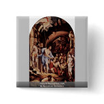 Christ'S Descent Into Hell,  By Beccafumi Domenico Pinback Buttons