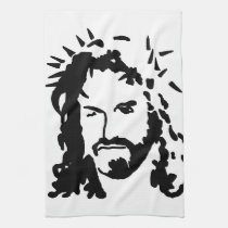 Christs Face kitchen towels