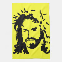 Christs Face kitchen towels