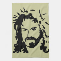 Christs Face kitchen towels