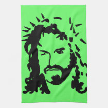 Christs Face kitchen towels