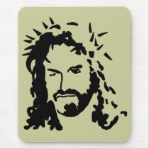 Christs Face mousepads