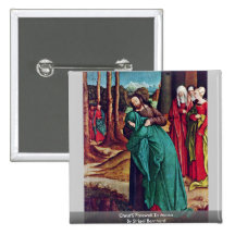 Christ'S Farewell To Maria By Strigel Bernhard Pinback Buttons