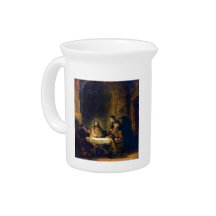 Christus in Emmaus by Rembrandt Drink Pitcher