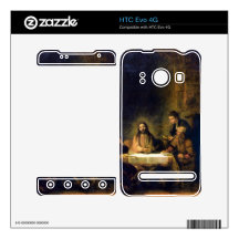 Christus in Emmaus by Rembrandt Skins For HTC Evo 4G