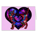 Chroma Calico Double Heart Card by Jaenne Chroma Calico Double Heart Card
