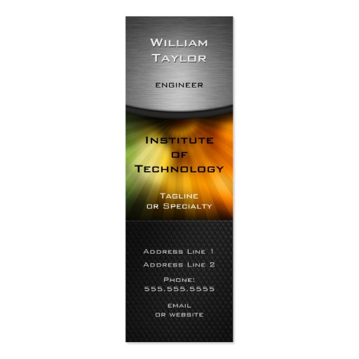 Chromatic Technology Elegant Design with QR code Business Card Template (front side)