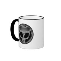 CHROME ALIEN HEAD MUG