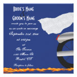 Chrome and Lace Biker Wedding Invitation