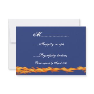 Chrome and Lace Biker Wedding RSVP invitation
