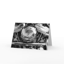 "Chrome Bike Engine" Photo Greeting Card