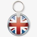 Chrome Britain Flag Keychain by artselectory Chrome Britain Flag Keychain