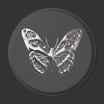 Chrome Butterfly magnets by marylouroche Chrome Butterfly magnets