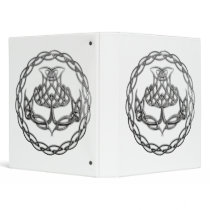 Chrome Celtic Knot Thistle 3 Ring Binder