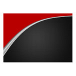 Chrome Curve Red Business Cards