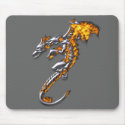 Chrome Dragon with Flames mousepads