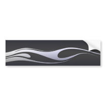 Chrome Flames Bumper Stickers