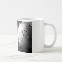 Chrome globe with black background mugs